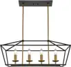 BRAND NEW Contemporary Rectangle Farmhouse Chandelier 4 Lights - Shipping Available