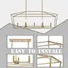 Brand New 7-Light Gold Linear Chandelier &#x2013; Modern Candle-Style Ceiling Fixture for Kitchen, Dining Room MSRP $270