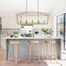 Brand New 7-Light Gold Linear Chandelier &#x2013; Modern Candle-Style Ceiling Fixture for Kitchen, Dining Room MSRP $270