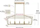 Brand New 7-Light Gold Linear Chandelier &#x2013; Modern Candle-Style Ceiling Fixture for Kitchen, Dining Room MSRP $270