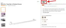Brand New Lot of 3 Pfister Brea 24&#x22; Towel Bars in Polished Chrome - Shipping Available