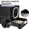 Brand New Foldable Cat Litter Box with Lid - Enclosed Anti-Splash Design, Easy-Clean Drawer &#x26; Scoop - Shipping Available