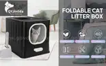 Brand New Foldable Cat Litter Box with Lid - Enclosed Anti-Splash Design, Easy-Clean Drawer &#x26; Scoop - Shipping Available