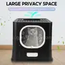 Brand New Foldable Cat Litter Box with Lid - Enclosed Anti-Splash Design, Easy-Clean Drawer &#x26; Scoop - Shipping Available