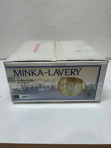 Brand New Minka Lavery 2224-22 Flush Mount Ceiling Light, 2-Light, Polished Brass Finish - Shipping Available