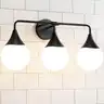 Brand New Matte Black 3-Light Mid-Century Modern Bathroom Vanity Light - Shipping Available