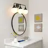 Brand New Matte Black 3-Light Mid-Century Modern Bathroom Vanity Light - Shipping Available