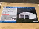 NEW  23ft x 22ft Double Car Garage Metal Shed with Side Door  KJ K2119