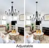 Brand New MELUCEE Black 7-Light Rustic Industrial Chandelier&#x2013; Elegant Candle Pendant Light MSRP$190 - Shipping Available