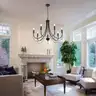Brand New MELUCEE Black 7-Light Rustic Industrial Chandelier&#x2013; Elegant Candle Pendant Light MSRP$190 - Shipping Available
