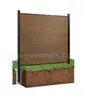 Around 90 feet of NEW Composite Privacy Fence TEAK&#x2013; Includes 15 sections with aluminum posts and hardware MSRP $7500
