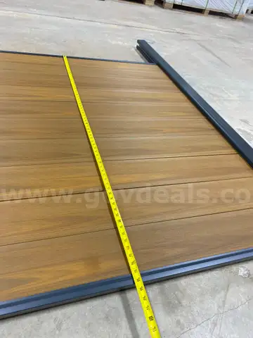 Around 90 feet of NEW Composite Privacy Fence TEAK&#x2013; Includes 15 sections with aluminum posts and hardware MSRP $7500