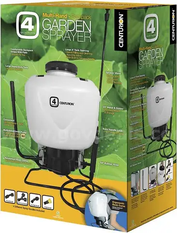 Brand New Centurion 269 Multi-Hand 4-Gallon Backpack Garden Sprayer - Shipping Available