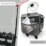 Brand New Airline-Approved Rolling Pet Carrier &#x2013; Soft-Sided Travel Bag with Removable Wheels for Dogs &#x26; Cats (Gray)