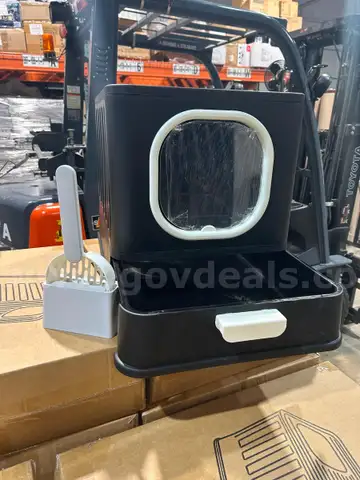 Brand New Foldable Cat Litter Box with Lid - Enclosed Anti-Splash Design, Easy-Clean Drawer &#x26; Scoop - Shipping Available