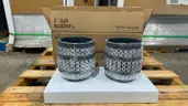 Lot of 4 BRAND NEW Round Ceramic Indoor/Outdoor Planters - Shipping Available