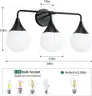 Brand New Matte Black 3-Light Mid-Century Modern Bathroom Vanity Light - Shipping Available