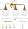 Brand New Brass Gold 3-Light Mid-Century Modern Bathroom Vanity Light - Shipping Available