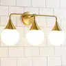 Brand New Brass Gold 3-Light Mid-Century Modern Bathroom Vanity Light - Shipping Available