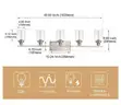 Brand New - Brushed Nickel Bathroom Light Fixtures 5-Light Bathroom Vanity Light with Clear Glass Shade