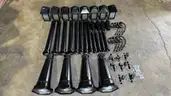 Lot of 4 NEW Aluminum 2 Heads Outdoor Waterproof High Pole Street Light 10 FOOT  MSRP $2250
