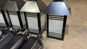 Lot of 4 NEW Aluminum 2 Heads Outdoor Waterproof High Pole Street Light 10 FOOT  MSRP $2250