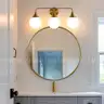 Brand New Brass Gold 3-Light Mid-Century Modern Bathroom Vanity Light - Shipping Available