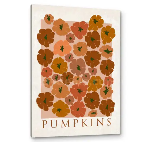 Brand New - Fall Vintage Canvas Wall Art Decor, Rustic Autumn Pumpkin Harvest - Shipping Available