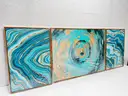 Brand New - Wall Art 3 Pieces Modern Wall Art  24&#x22;x63&#x22; with Framed - Shipping Available