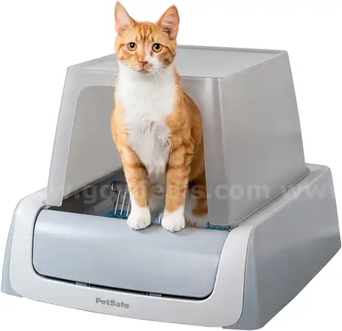 PetSafe Scoop Crystal Pro Automatic Self Cleaning Cat Litter Box 27.6x19.1x16 Grey - Shipping Available