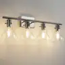 Brand New - Bathroom Vanity Light Fixtures: 4-Light Brushed Nickel Vanity Light with Glass Shade