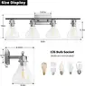 Brand New - Bathroom Vanity Light Fixtures: 4-Light Brushed Nickel Vanity Light with Glass Shade