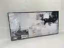 Brand New - Abstract Canvas Wall Art Framed Decor Black and White 24&#x22; x 48&#x22; - Shipping Available