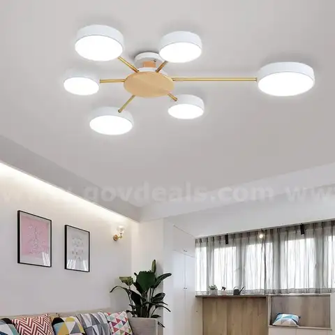 Brand New - DELIPUSHI Ceiling Lamps 6-Light White LED Pendent Lamp - Shipping Available