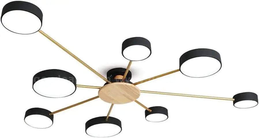 Brand New - DELIPUSHI Ceiling Light 8-Black 88W 48 Inch - Shipping Available
