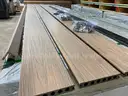 Lot of 350 Sq. Ft. of Premium Grooved Composite Decking Boards, Including All Necessary Hardware. Color - MAPLE