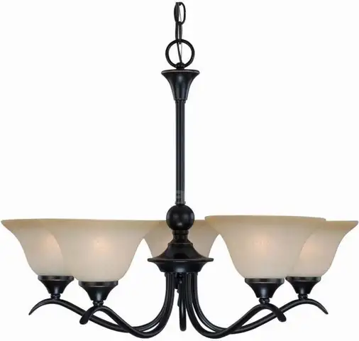 Brand New - Hardware House 127547 Chandelier, 5 Light Dover Series/Classic Bronze - Shipping Available