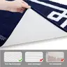 Bathroom Rugs Sets 2 Piece, Soft and Water Absorbent Microfiber Carpet, Navy Blue and White - Shipping Available