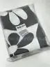 Brand New - 42&#x22;x 63&#x22; Black Floral Window Curtain White Flowers Checkered  - Shipping Available