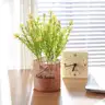 Brand New - 3Pcs Hello Spring Artificial Flowers with Burlap Bag Vases - Shipping Available