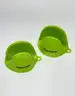 Brand New - Lot of 40 Silicone Heat Resistant Mini  Oven Pinch Mitts, Green - Shipping Available