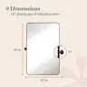 Brand New - Wall-Mounted Vanity Mirror, Frameless Adjustable Rectangle Bathroom Mirror with Brushed - Shipping Available