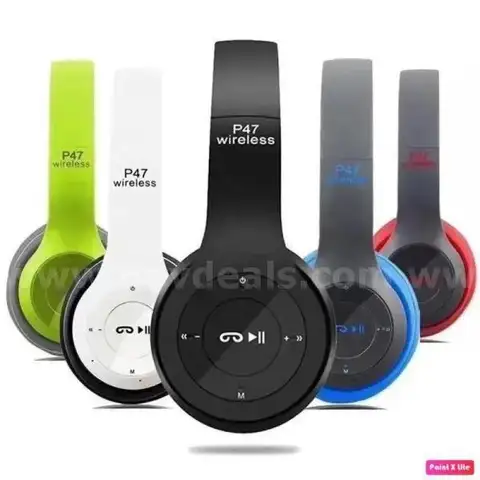 Brand New - Lot of 5 P47 Wireless Over-Ear Headphones - Shipping Available