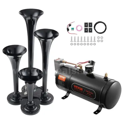 Brand New - 4 CHIME 150db TRAIN AIR HORN KIT FIRE ENGINE TRUCK AMBULANCE - Shipping Available
