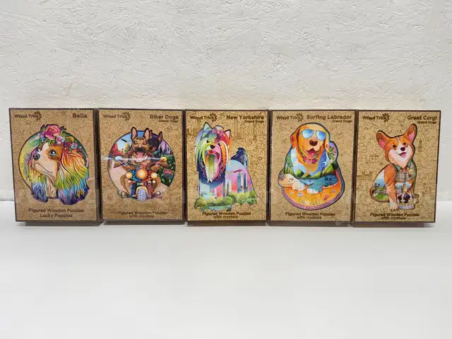 Brand New - Lot of 5 Wood Trick Figured Wooden Puzzles - Shipping Available
