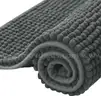 Brand New - 34&#x22;x21&#x22; Plush Bathroom Rug, Absorbent  Non Slip Chenille Bath Mats, Charcoal Gray - Shipping Available