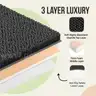 Brand New - 34&#x22;x21&#x22; Plush Bathroom Rug, Absorbent  Non Slip Chenille Bath Mats, Charcoal Gray - Shipping Available