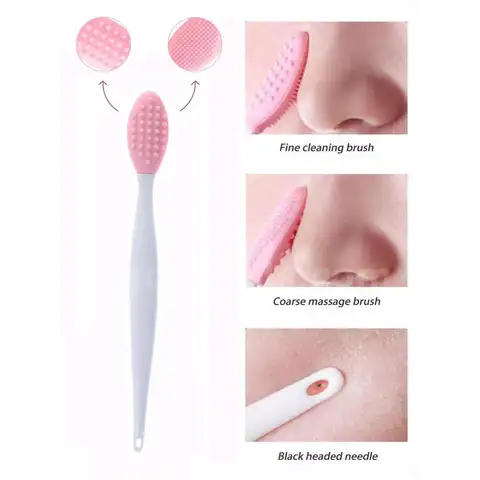 Brand New - Lot of 100 Nose Cleaning Tool, Brush Blackheads Cleaning, Pink - Shipping Available