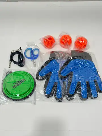 Brand New - 8pc Set - Hair Remover Glowers, Chew Balls, Portable Bowl, Scissor &#x26; Whistle - Shipping Available