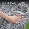 Brand New - Chenille Bathroom Rugs Bath Mats for Bathroom Non Slip Absorbent Microfiber, Gray - Shipping Available